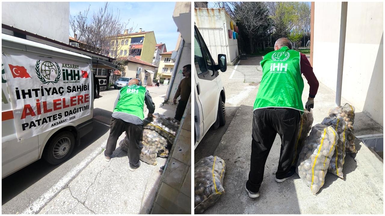 Aksaray İHH’dan İhtiyaç Sahiplerine 27 Tonluk Patates Desteği