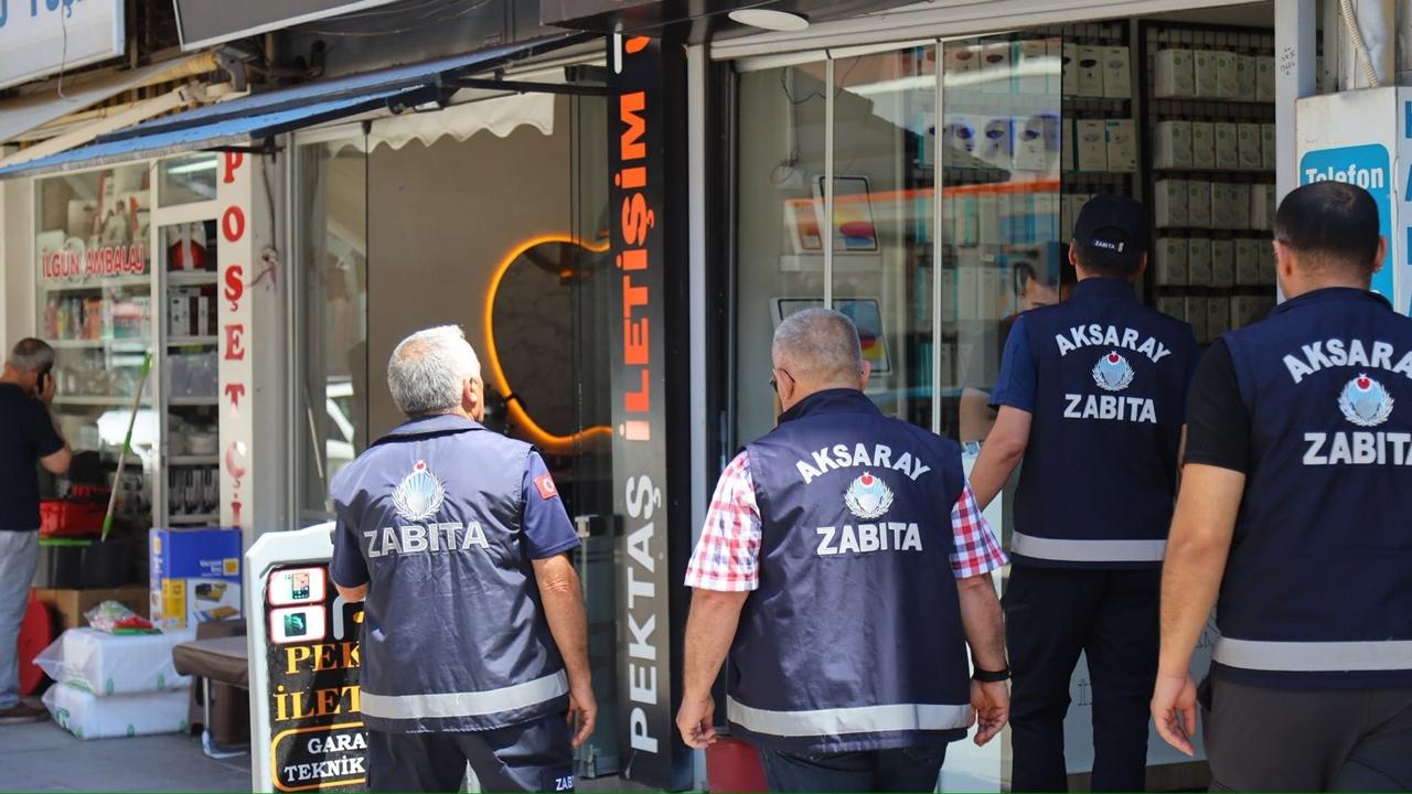 Aksaray'da Kaldırım İşgallerine Zabıtadan Müdahale